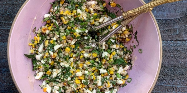 Corn, Quinoa and Feta Salad