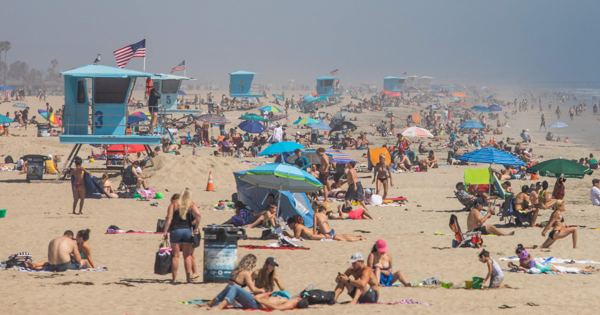 California heat wave draws large crowds to beaches despite stay-at ...