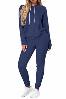 NY Deluxe Edition Ladies Lounge wear Set Women 2 PCS Tracksuits Hooded Top /& Joggers Active Sports Pyjamas
