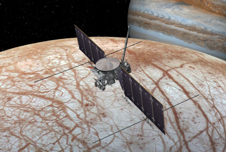 Image: NASA's Europa Clipper will conduct detailed reconnaissance of Jupiter's moon Europa and investigate whether the icy moon could harbor conditions suitable for life.
