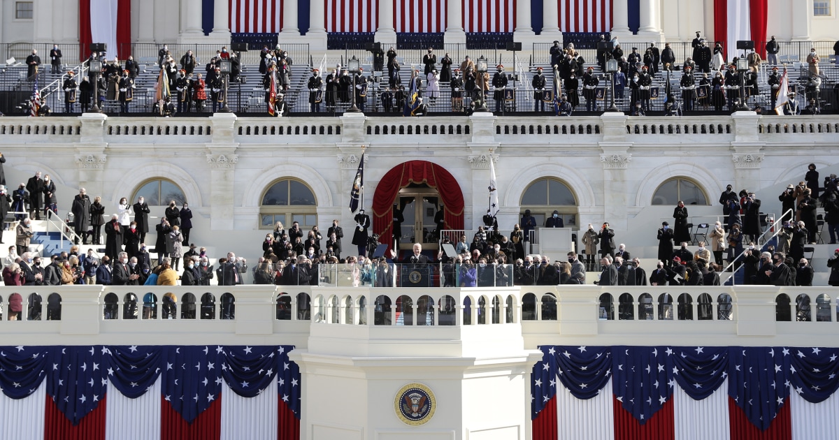 All the circumstances and less splendor, the inauguration of Biden strikes a gloomy tone