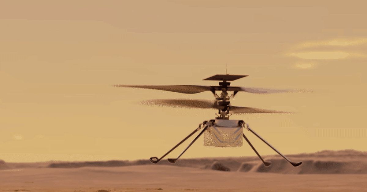 First ‘space helicopter’ to take to the skies of Mars