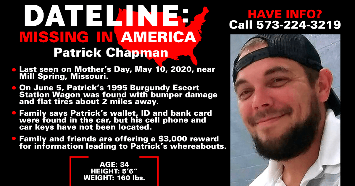 Family, friends hoping to discover answers in the upcoming search for Patrick Chapman, a Missouri man who has been missing since Mother’s Day