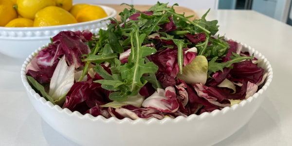 Giada's simple salad made from bitter greens