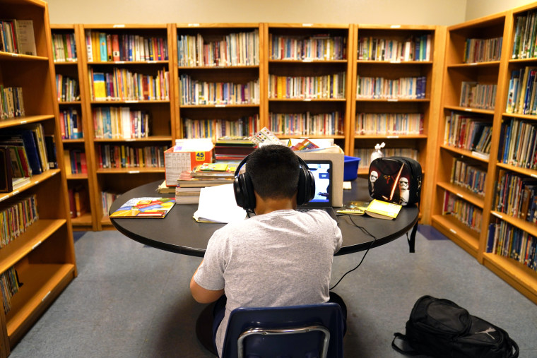 Image: Student attends online class