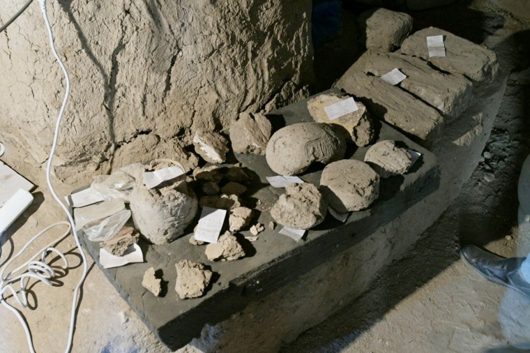 Image: Archeological discoveries are seen in                      Luxor