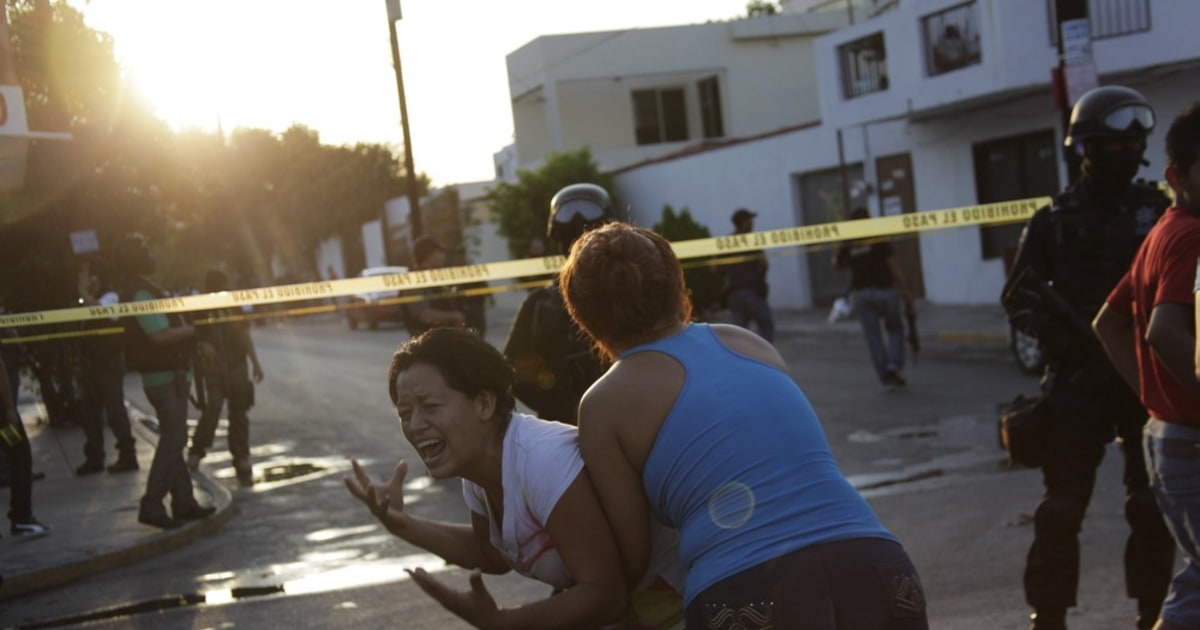 Shock, despair at a crime scene in Monterrey