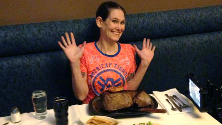 Mesmerizing! Mom downs 72-ounce steak in under 3 minutes